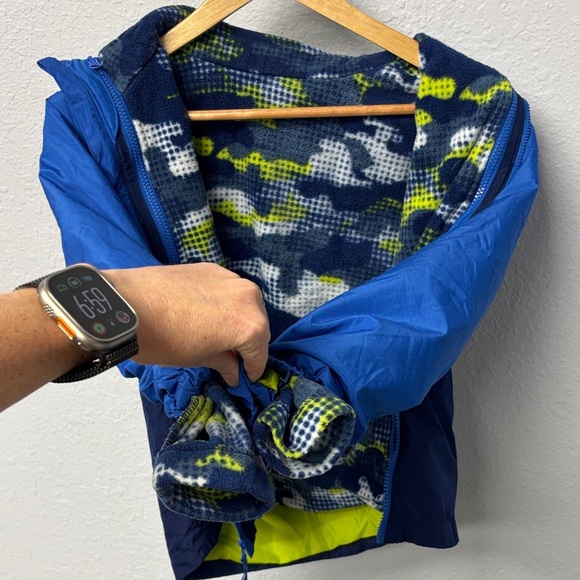 Eddie Bauer Kids M (10-12) 3 in 1 Jacket w Green Lining, Glove Snaps, Like New - Picture 11 of 12